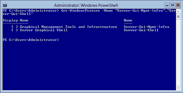 PowerShell: Get-WindowsFeature output