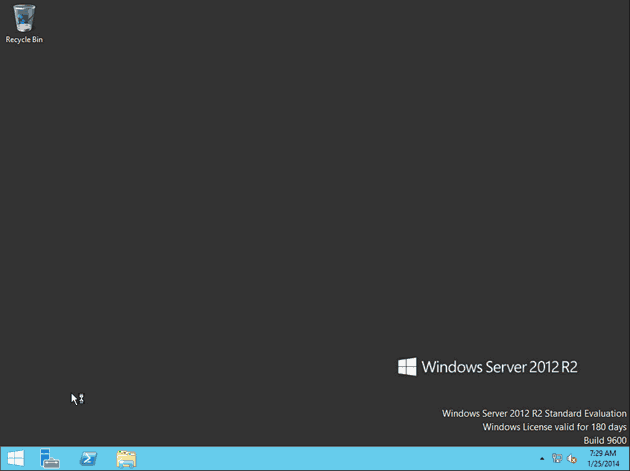 Windows Server 2012 R2 Graphical User Interface