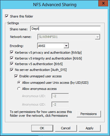 How To Set Up an NFS Server on Windows Server 2012