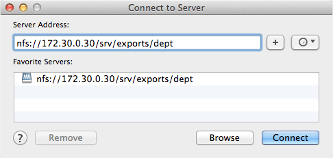 Connect to NFS Server