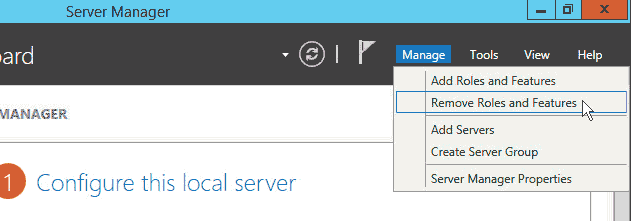 Remove Roles and Features
