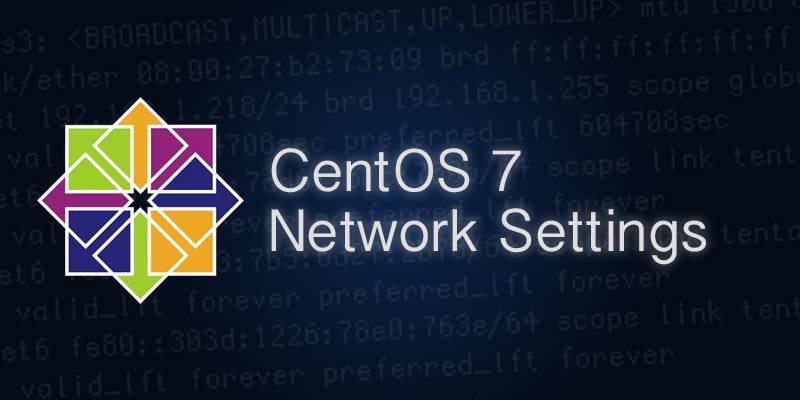 CentOS 7 network settings banner