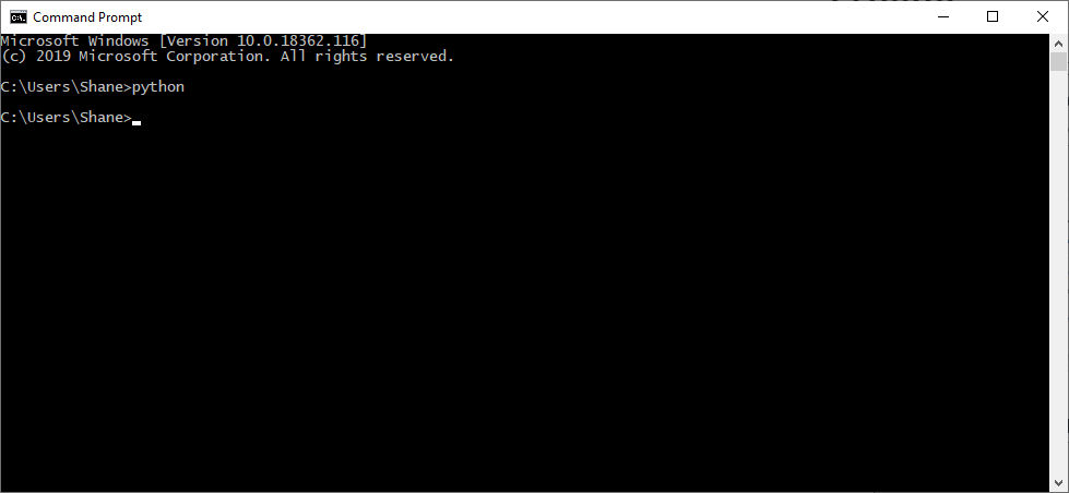 Run Python from Command Prompt to Install